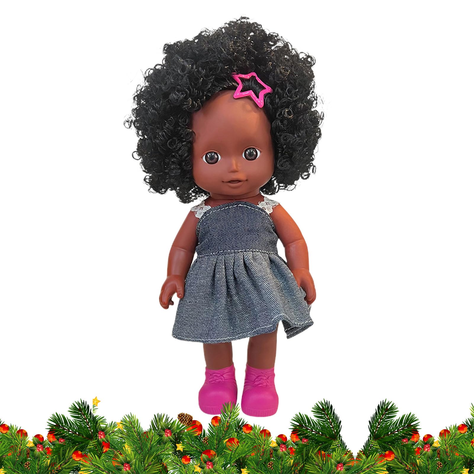 Amazon.co.jp: 女の子人形 ブラック、愛らしいアフリカ黒人少女人形